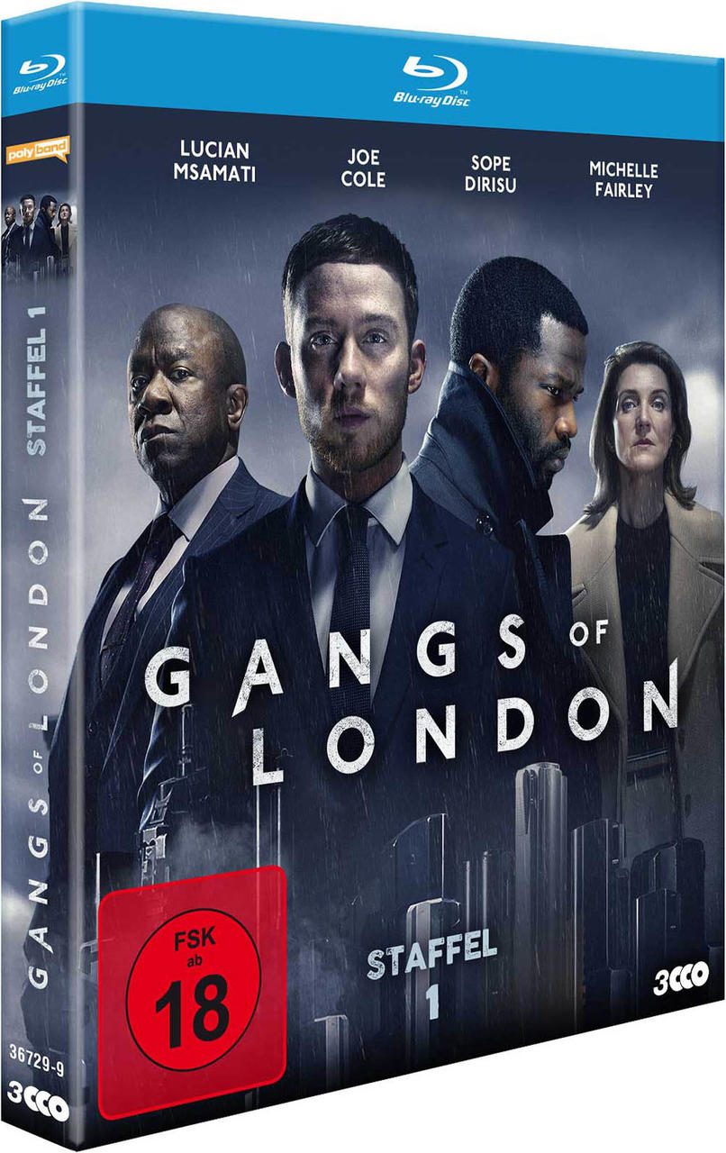 DVD-Hülle mit dem Titel 'Gangs of London' und Personen auf dem Cover.