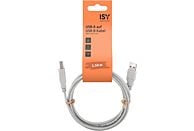 ISY IUB 1015 USB-A-naar-USB-B-kabel 1,5 Meter Grijs