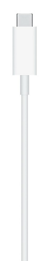 Biały kabel USB-C z białym złączem u góry.