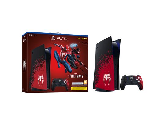 Consola - Sony PS5 Standard, 825 GB, 4K, Edición Limitada + Juego Marvel’s Spider-Man 2 (código descarga)