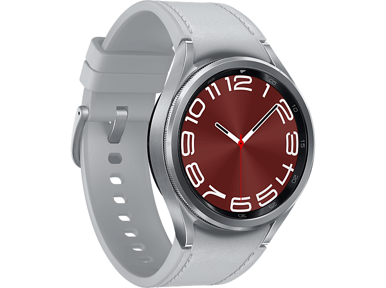 SAMSUNG Galaxy Watch 6 Classic okosóra (43mm, E-sim), ezüst (SM-R955FZSA)