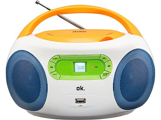 OK ORC 512 Color Boombox - CD-Player/Radiorecorder (FM, Mehrfarbig)