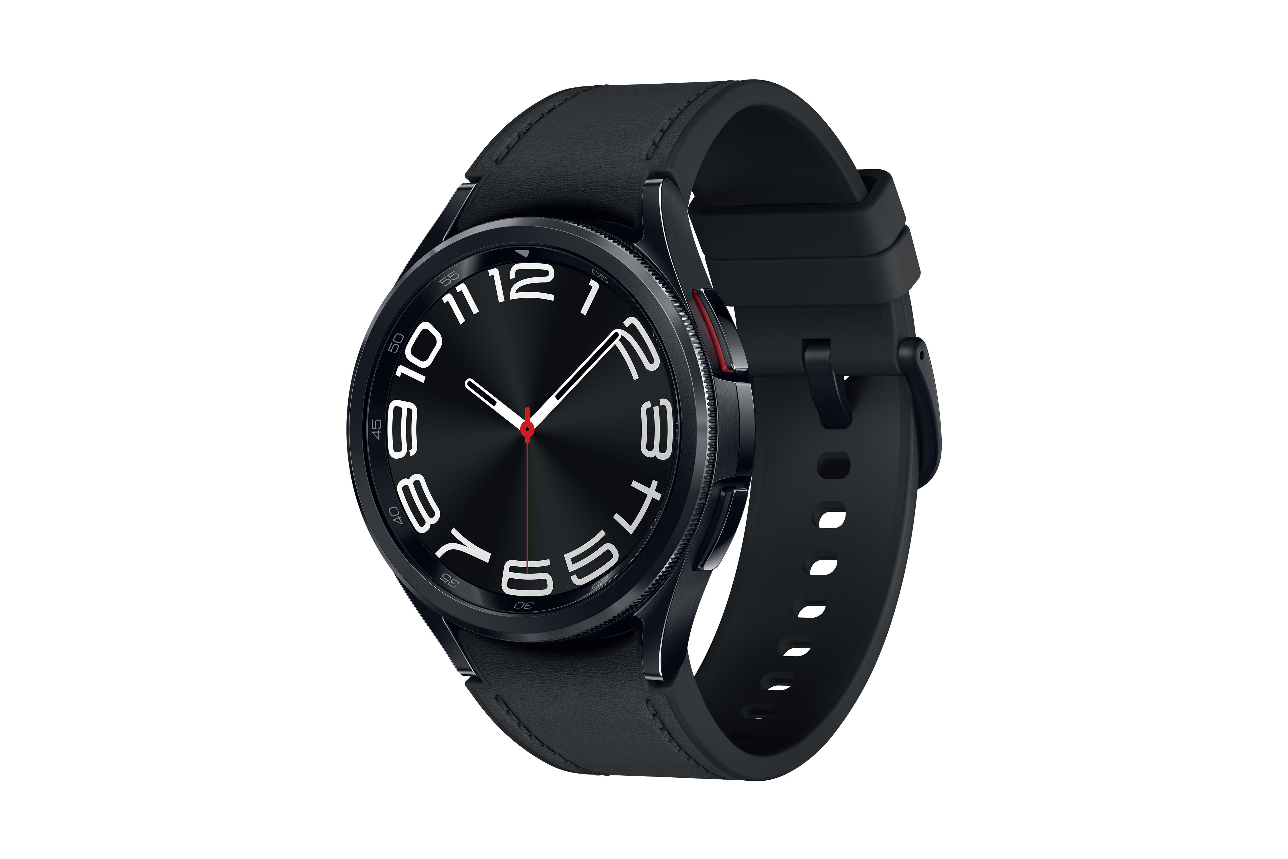 Galaxy Kunstleder, S/M, Black SAMSUNG 43 LTE mm Watch6 Smartwatch Classic