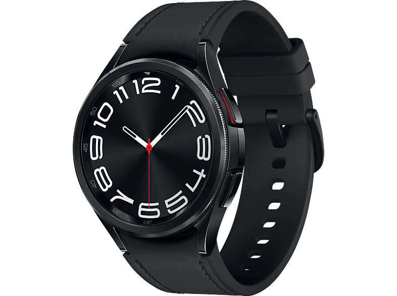 SAMSUNG Galaxy Watch6 Classic LTE 43 mm  Smartwatch Kunstleder, S/M, Black