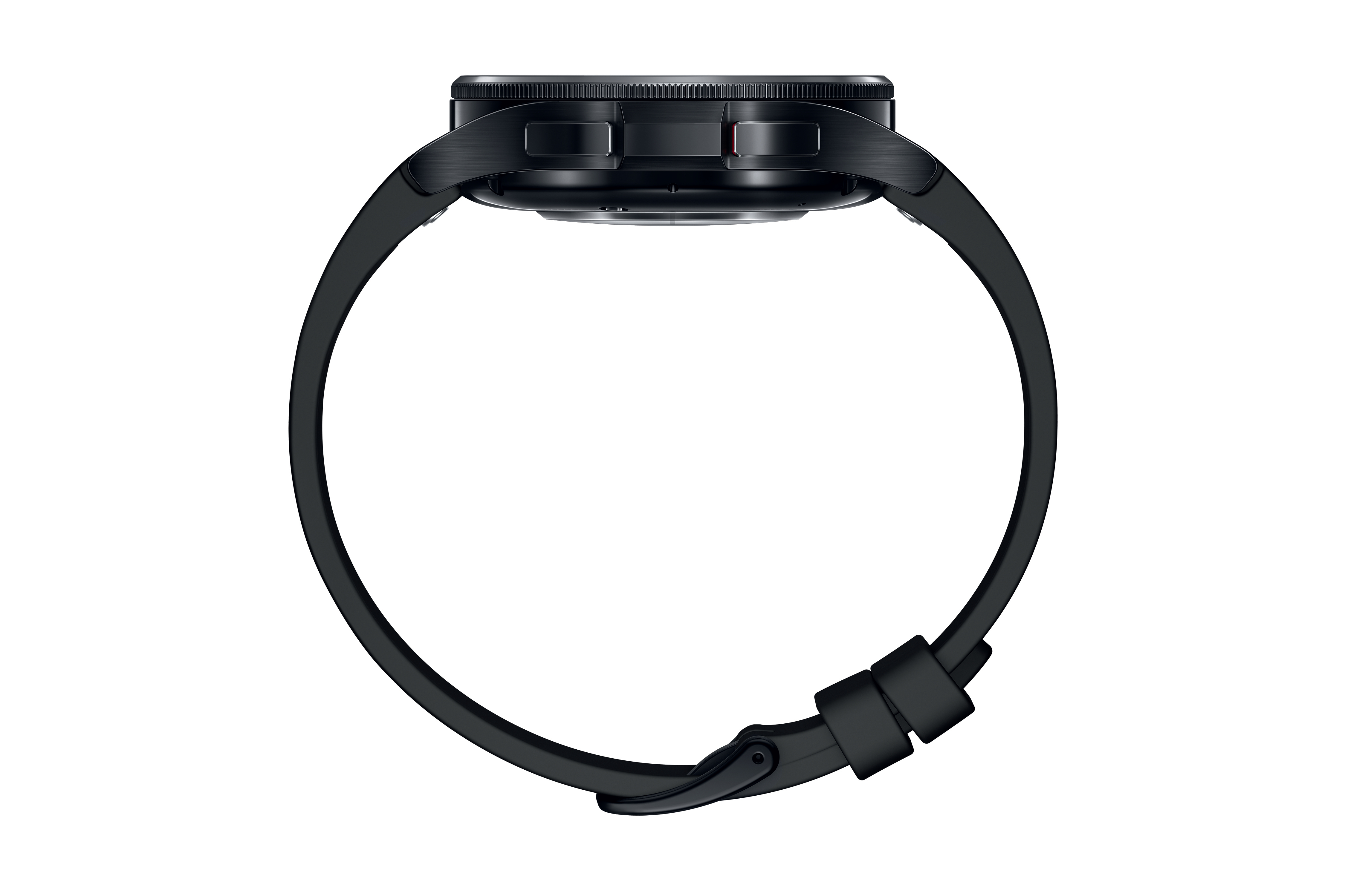 LTE S/M, Black Classic 43 Watch6 Smartwatch SAMSUNG Galaxy Kunstleder, mm