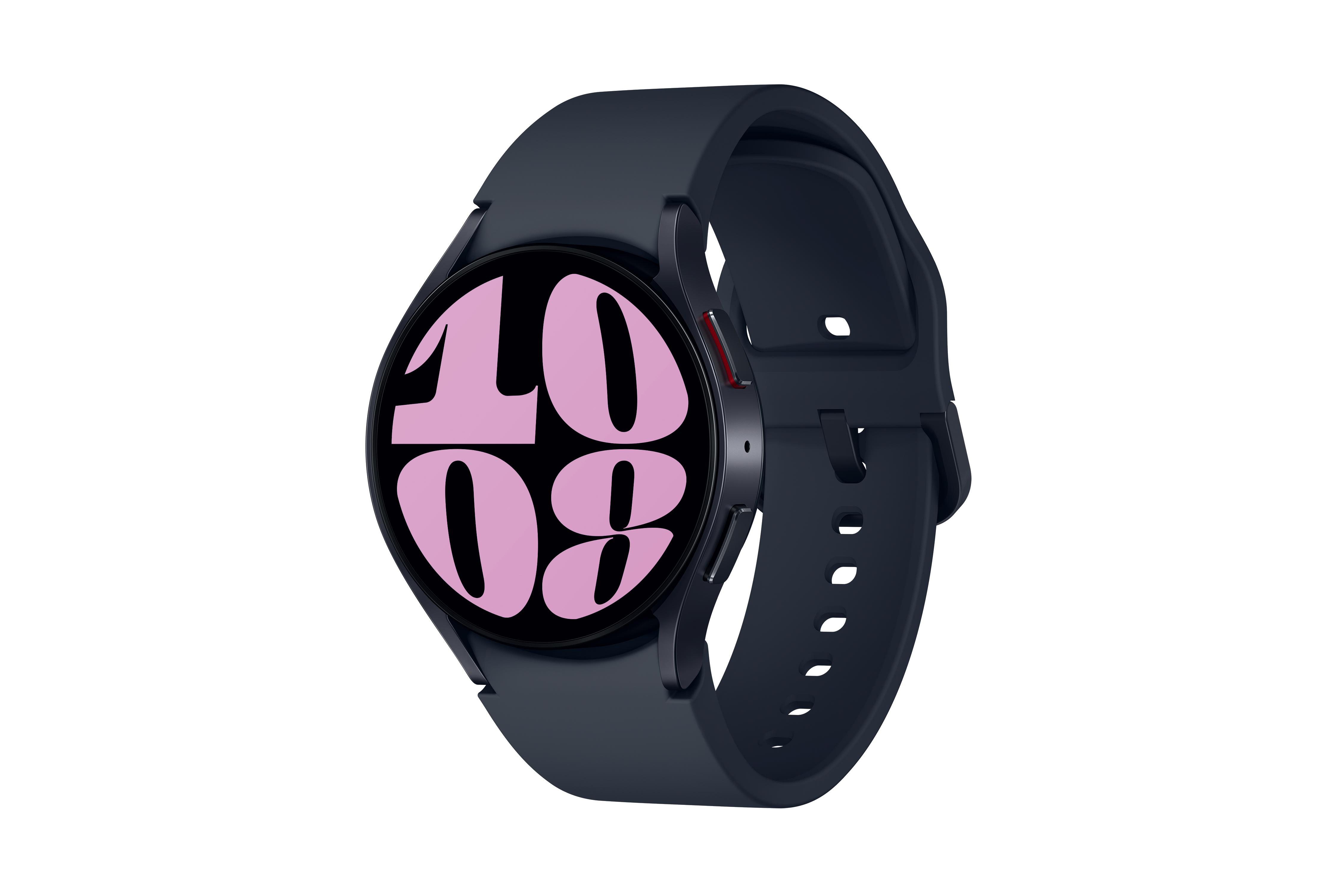 SAMSUNG Galaxy Watch6 40 mm Fluorkautschuk, Smartwatch S/M, Graphite