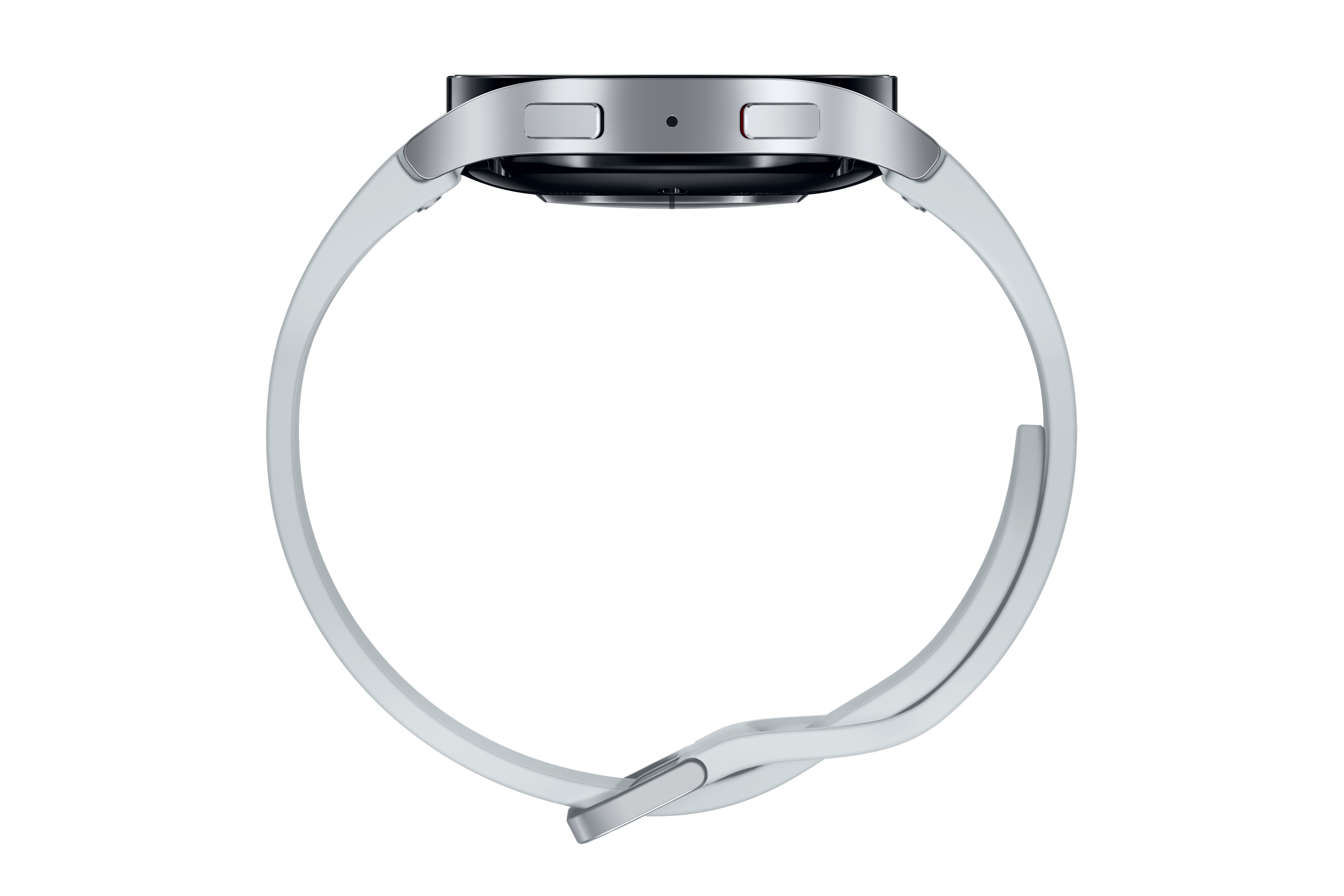 SAMSUNG Galaxy Watch6 LTE Fluorkautschuk, M/L, mm Smartwatch 44 Silver