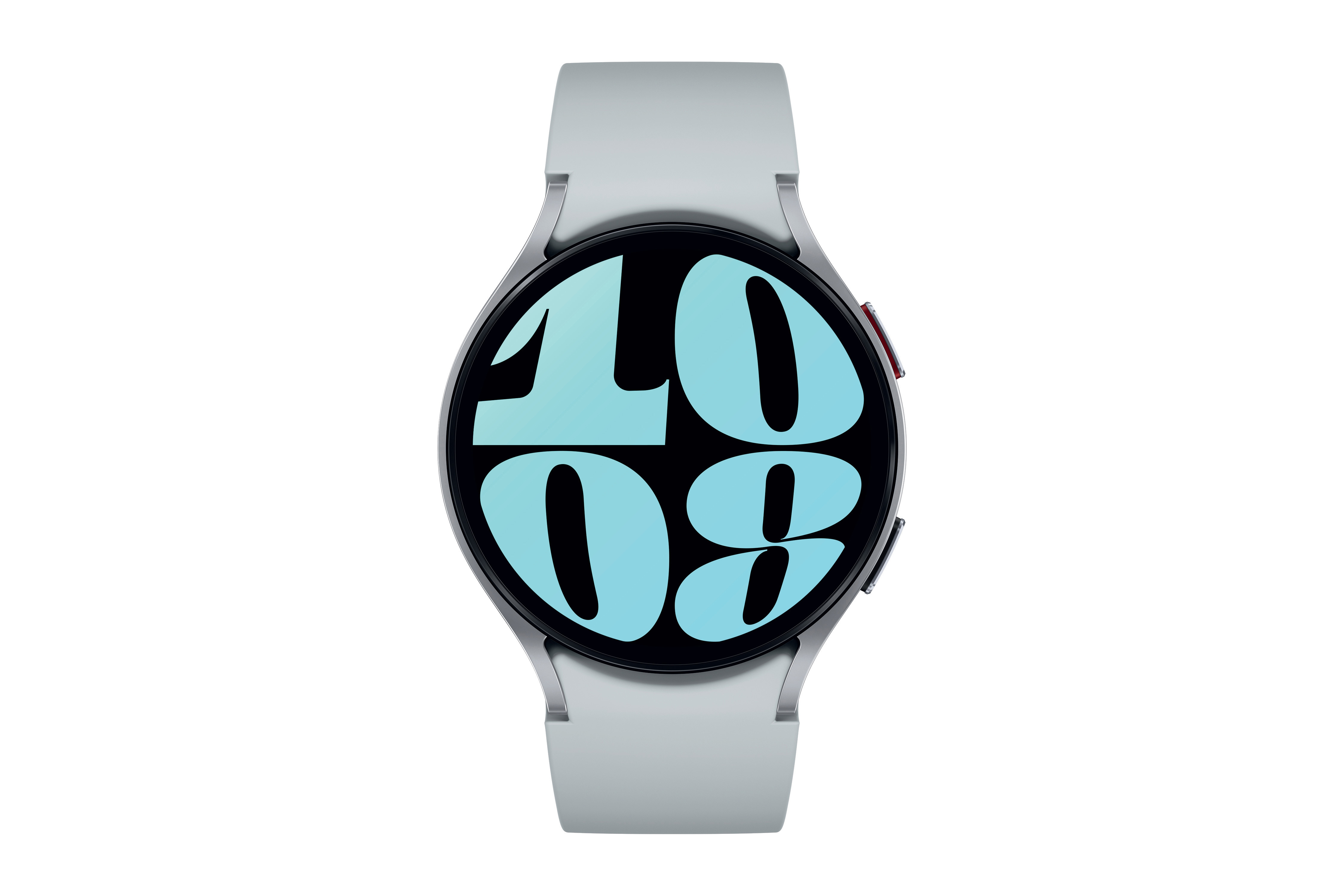SAMSUNG Galaxy Watch6 LTE Fluorkautschuk, M/L, mm Smartwatch 44 Silver