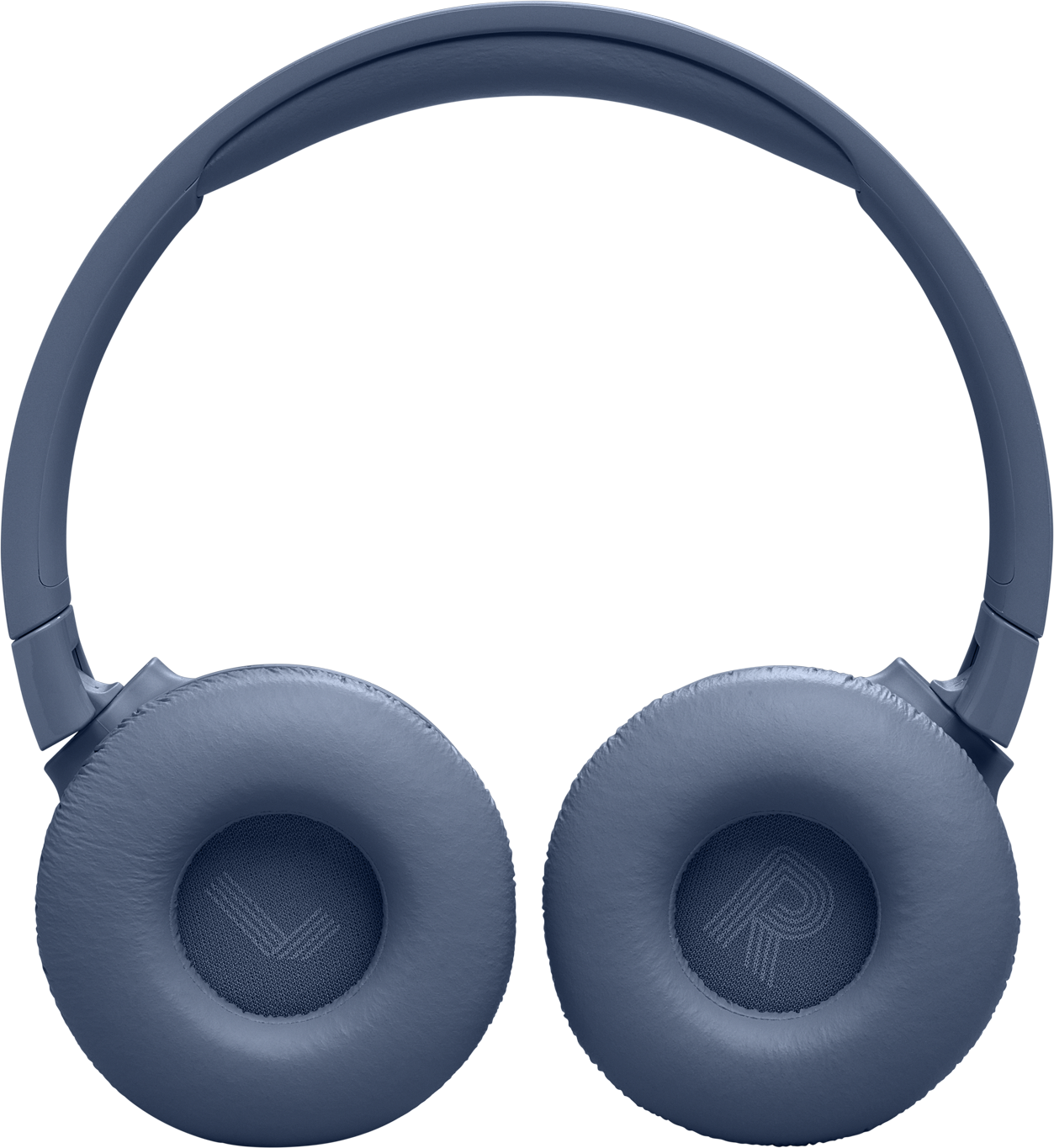 Casque audio bleu circum-auriculaire avec étiquettes 'L' et 'R' sur les oreillettes, fond blanc.