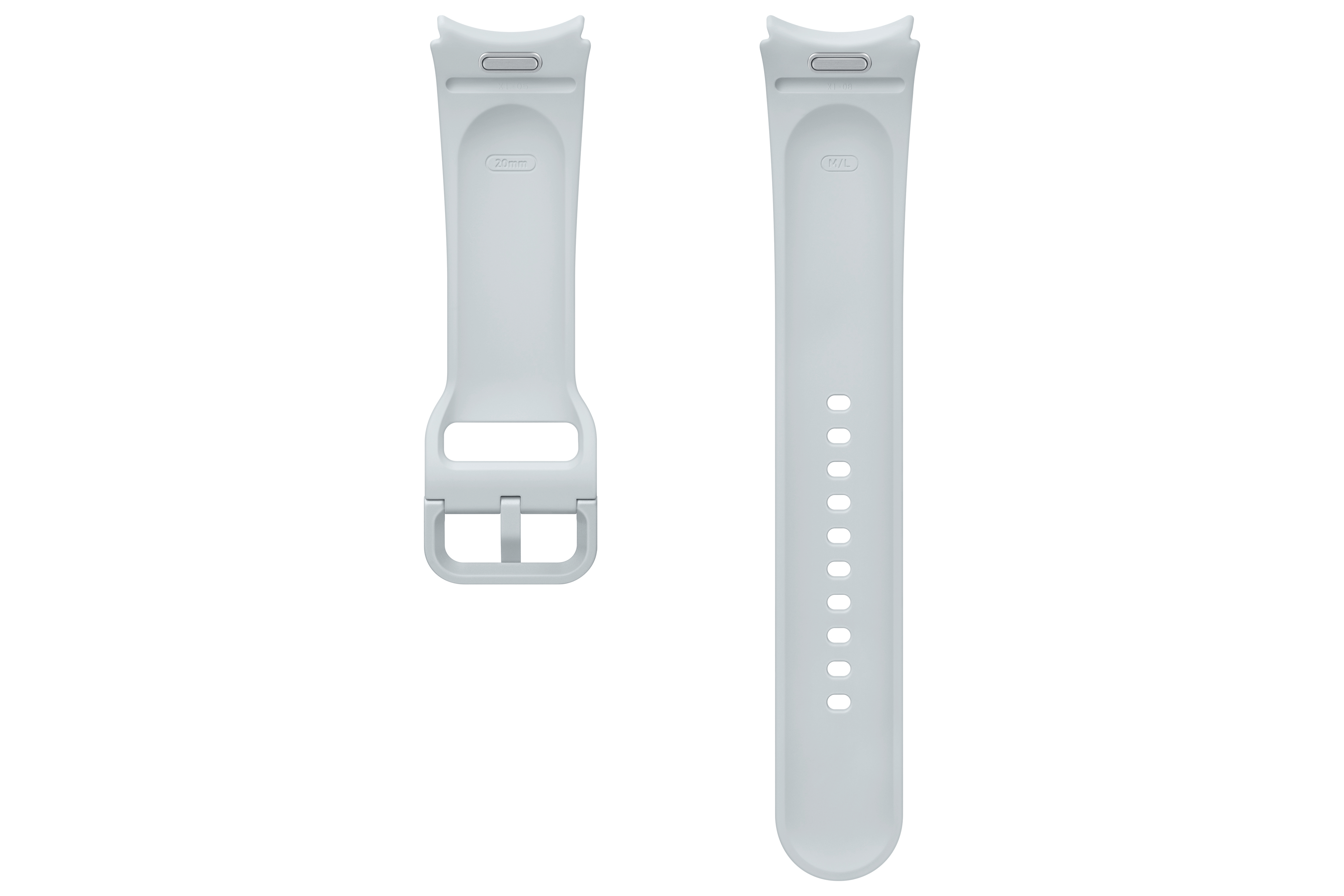 SAMSUNG Sport Band (20 mm, M/L), Ersatzarmband, Silver