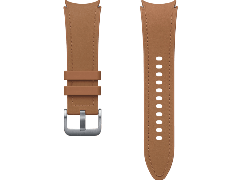 SAMSUNG Hybrid Eco-Leather Band (20 mm, S/M), Ersatzarmband, Camel ...