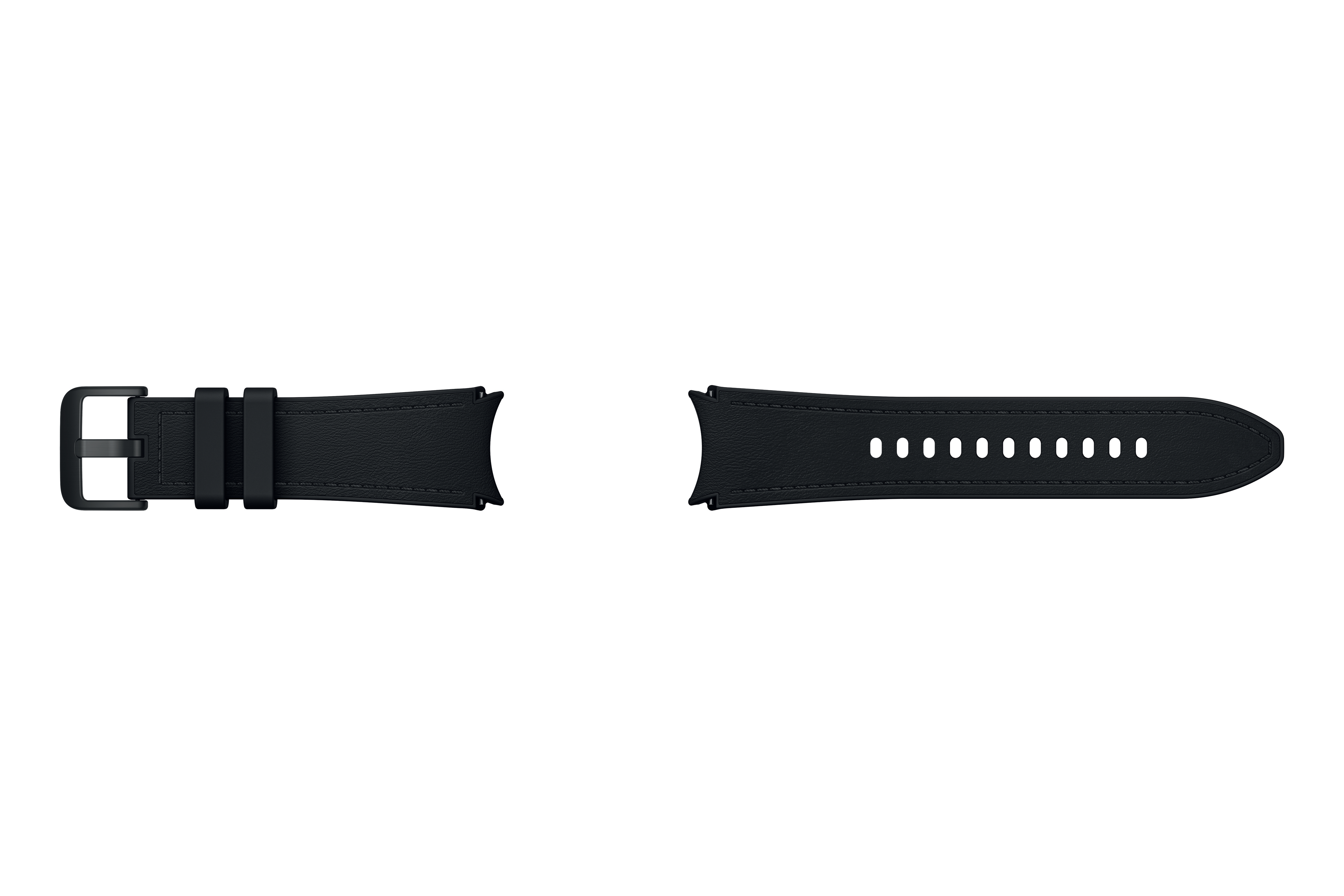 SAMSUNG Hybrid Eco-Leather Band (20 mm, S/M), Ersatzarmband, Black