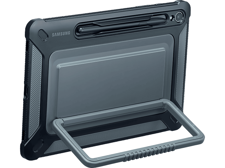 SAMSUNG EF-RX710 Outdoor, Backcover, Samsung, Galaxy Tab S9, Galaxy Tab S9 FE, Galaxy Tab S10 FE, Black Polycarbonate, Polyurethan
