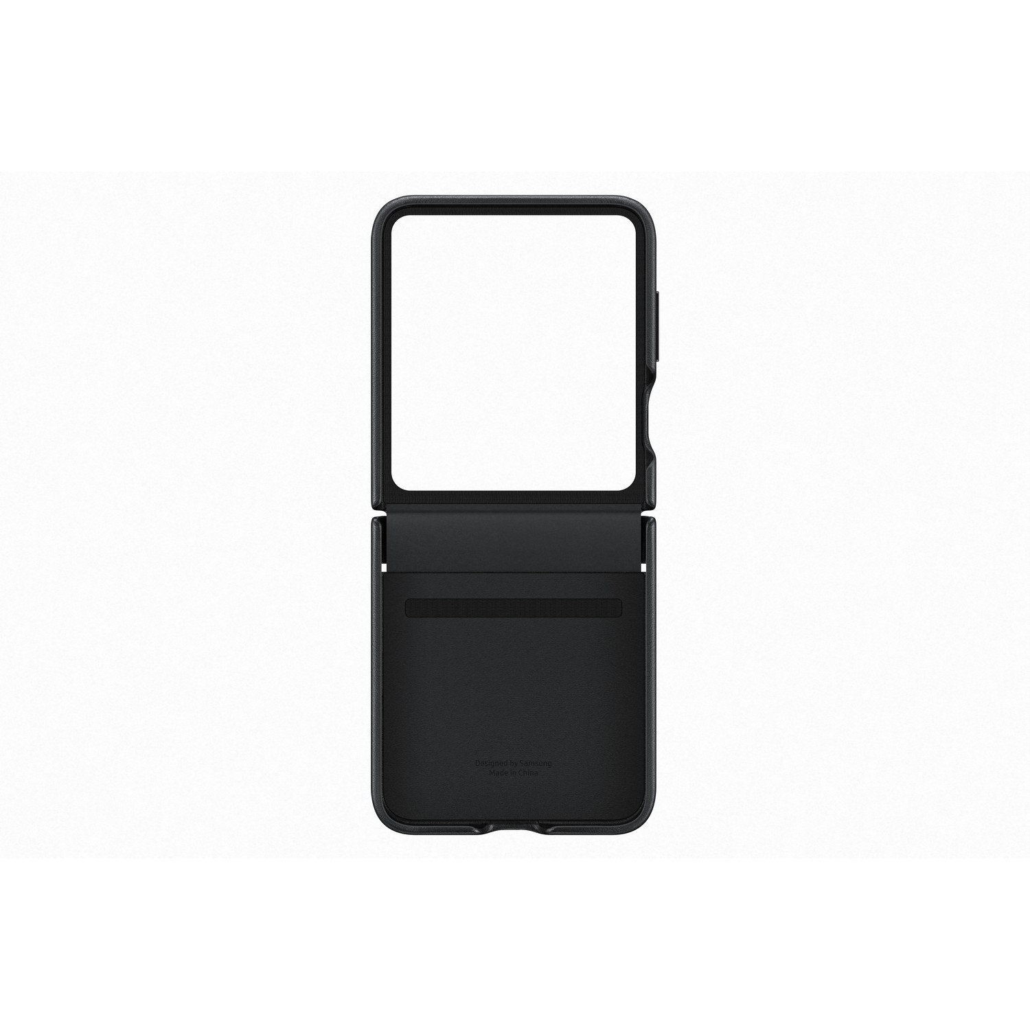 Een telefoonhoesje. De hoes is open.