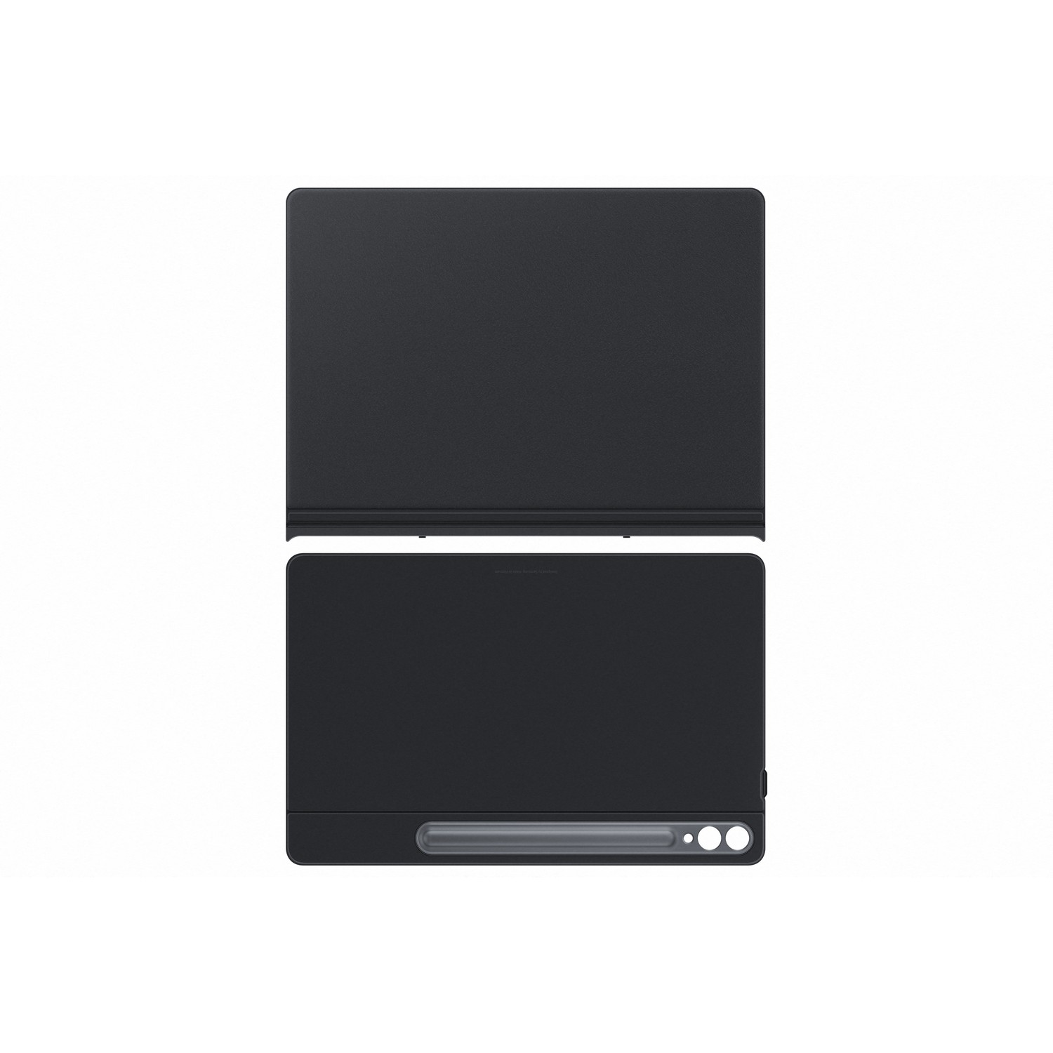 Clavier de tablette noir, vues de dessus et de dessous.