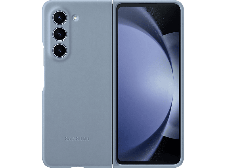 SAMSUNG EF-VF946 Kunstleder, Backcover, Samsung, Galaxy Z Fold5, Icy Blue Polycarbonat, Polyurethan, Melamin-Formaldehyd-Harz
