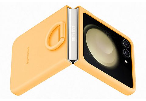 SAMSUNG Galaxy Z Flip5 Silicone Case with Ring Oranje