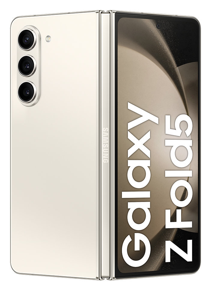 Składany beżowy telefon Samsung Galaxy Z Fold5.