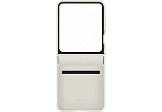 SAMSUNG Galaxy Z Flip 5 Eco Deri Telefon Kılıfı Krem