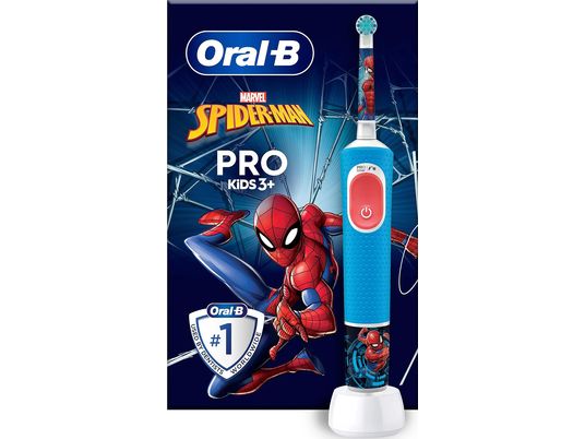 ORAL-B Vitality Pro 103 Kids Spiderman 3+ - Spazzolino elettrico (Blu)