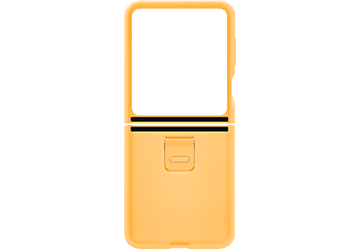 SAMSUNG Galaxy Z Flip 5 Yüzüklü Silikon Telefon Kılıfı Turuncu