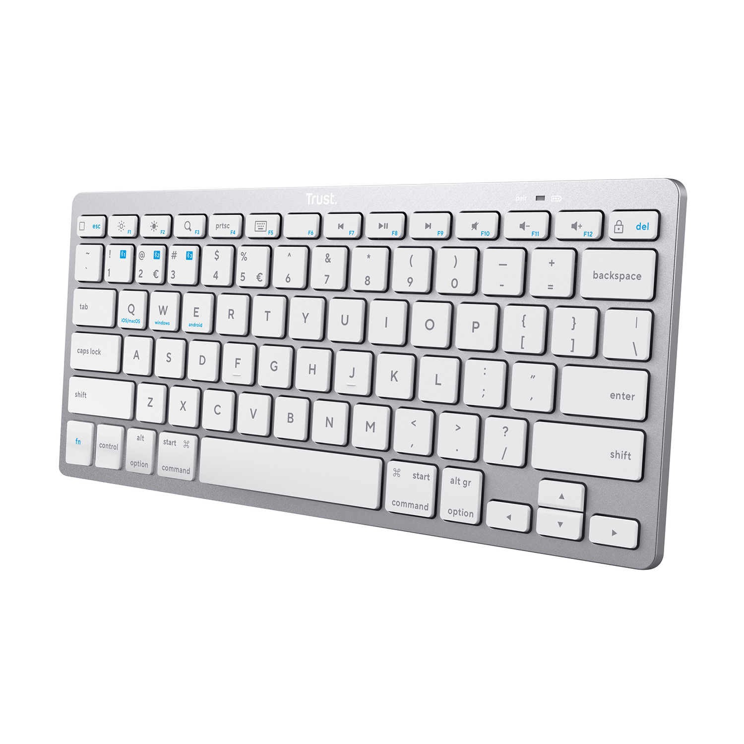 Tastiera Wireless Bluetooth Sottile Trust Per PC, Smart TV, Laptop, Tablet, Smartphone, Lingua Italiana. - Foto 6