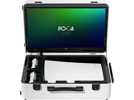 INDI GAMING Poga Lux - PS5 Inlay - Custodia da gioco portatile (Bianco)