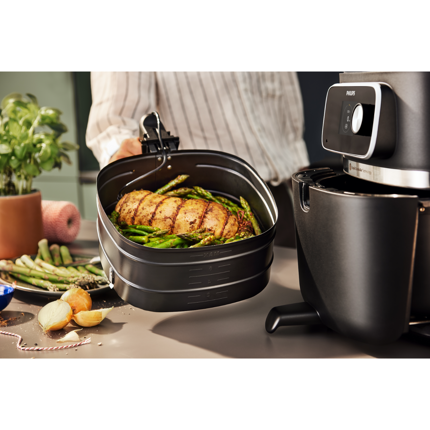 PHILIPS Airfryer combi connecté XXL (HD9880/90)