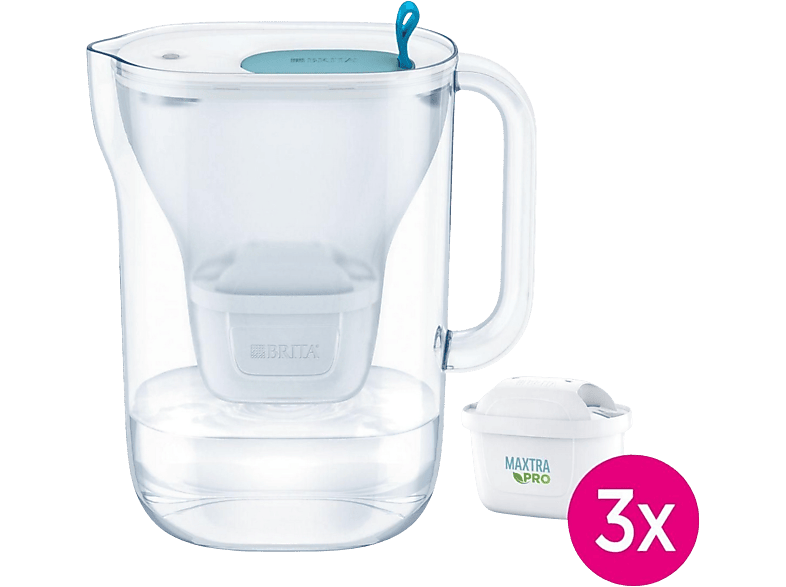 Brita Waterfilter Style Cool Blue + 3 Maxtra Pro Filterpatronen (1051127)