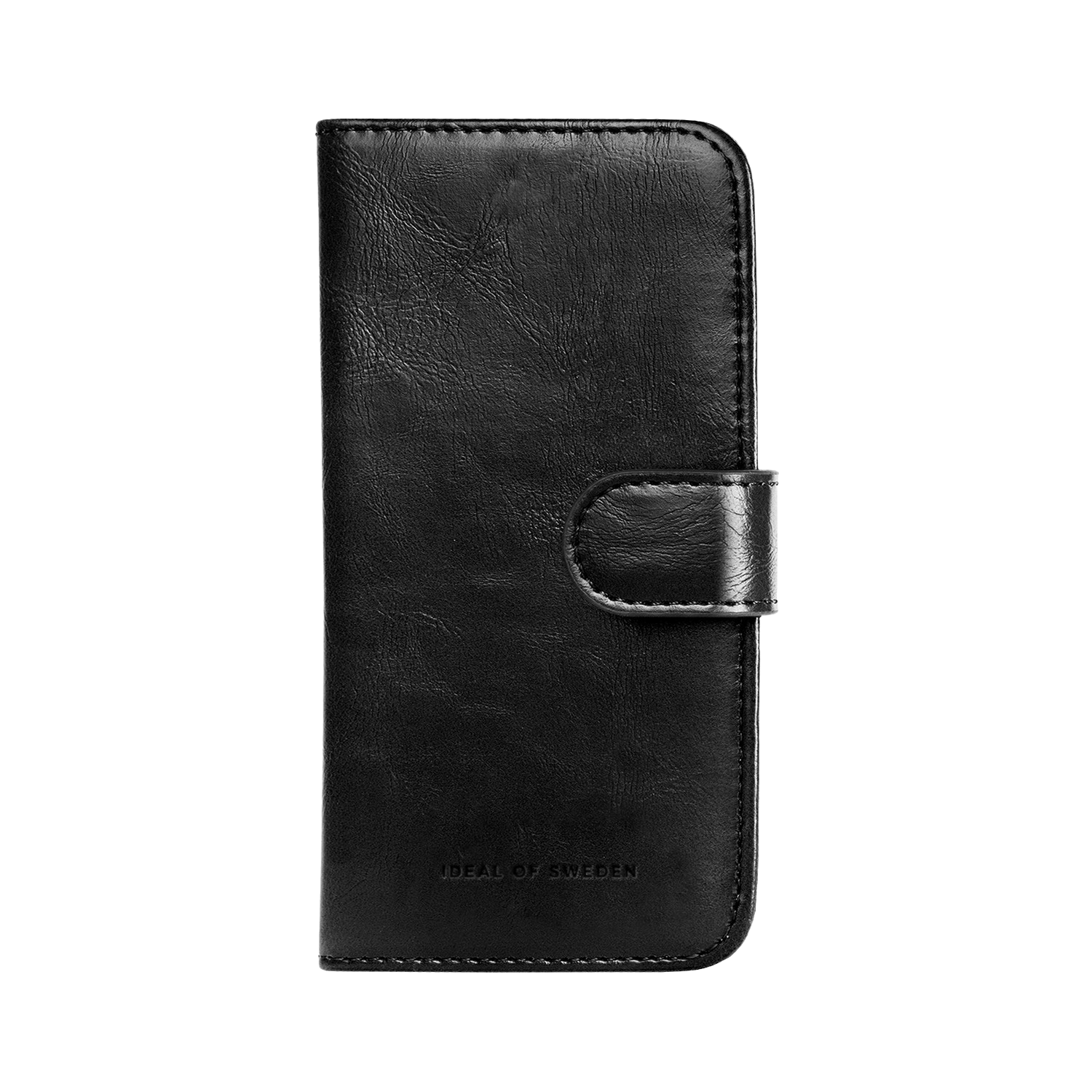 Étui de téléphone en cuir noir avec fermoir magnétique, Ideal of Sweden.