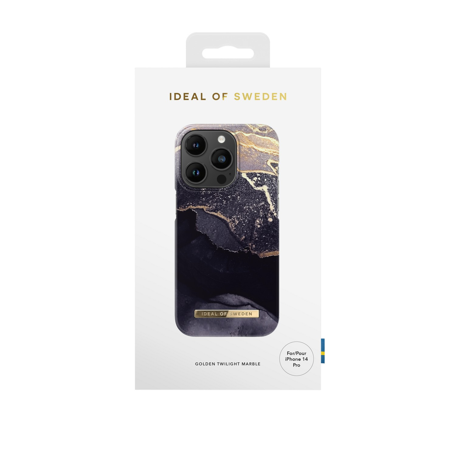 IDEAL OF SWEDEN Cover Golden Twilight iPhone 14 Pro Zwart / Goud (DS FC321-IP14P)