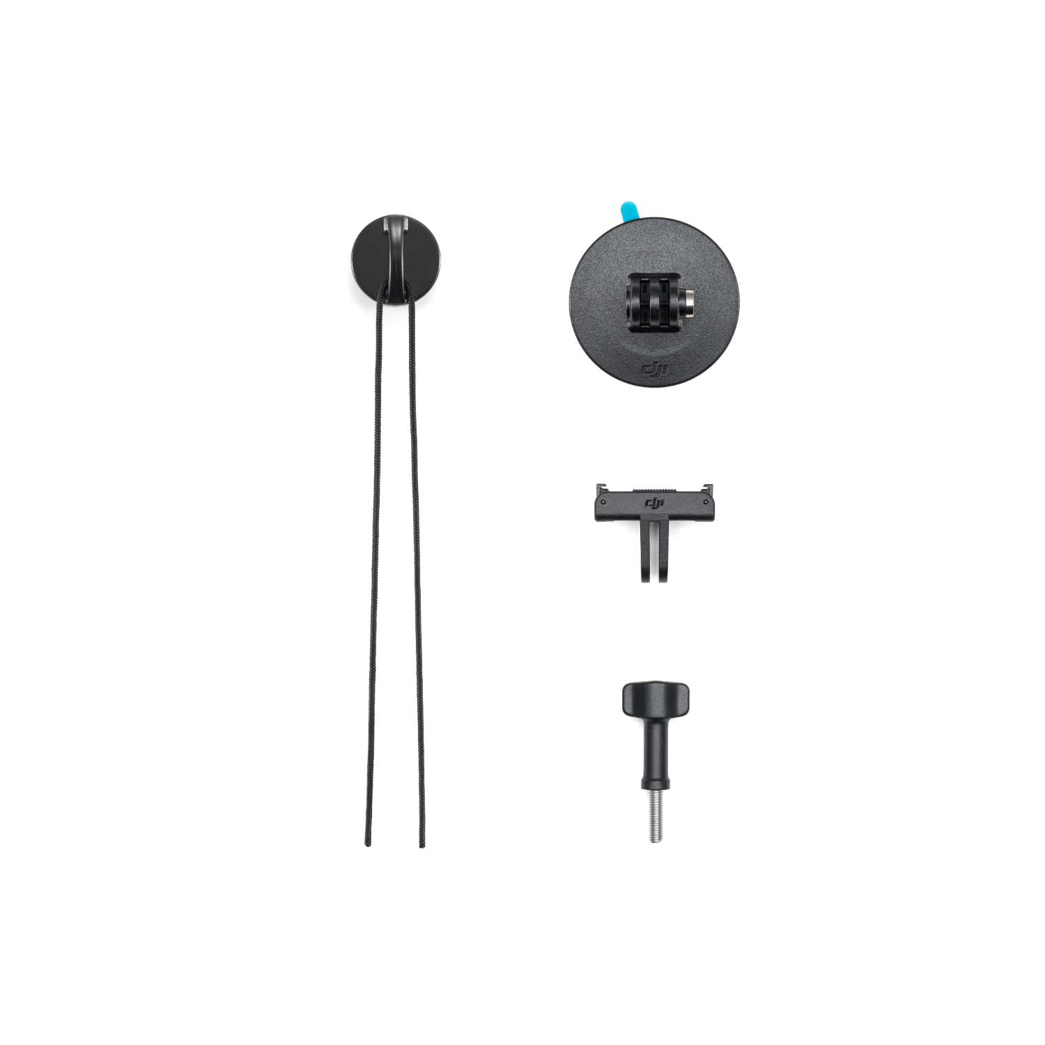 Various camera accessories on a white background. Includes mounts and screws.