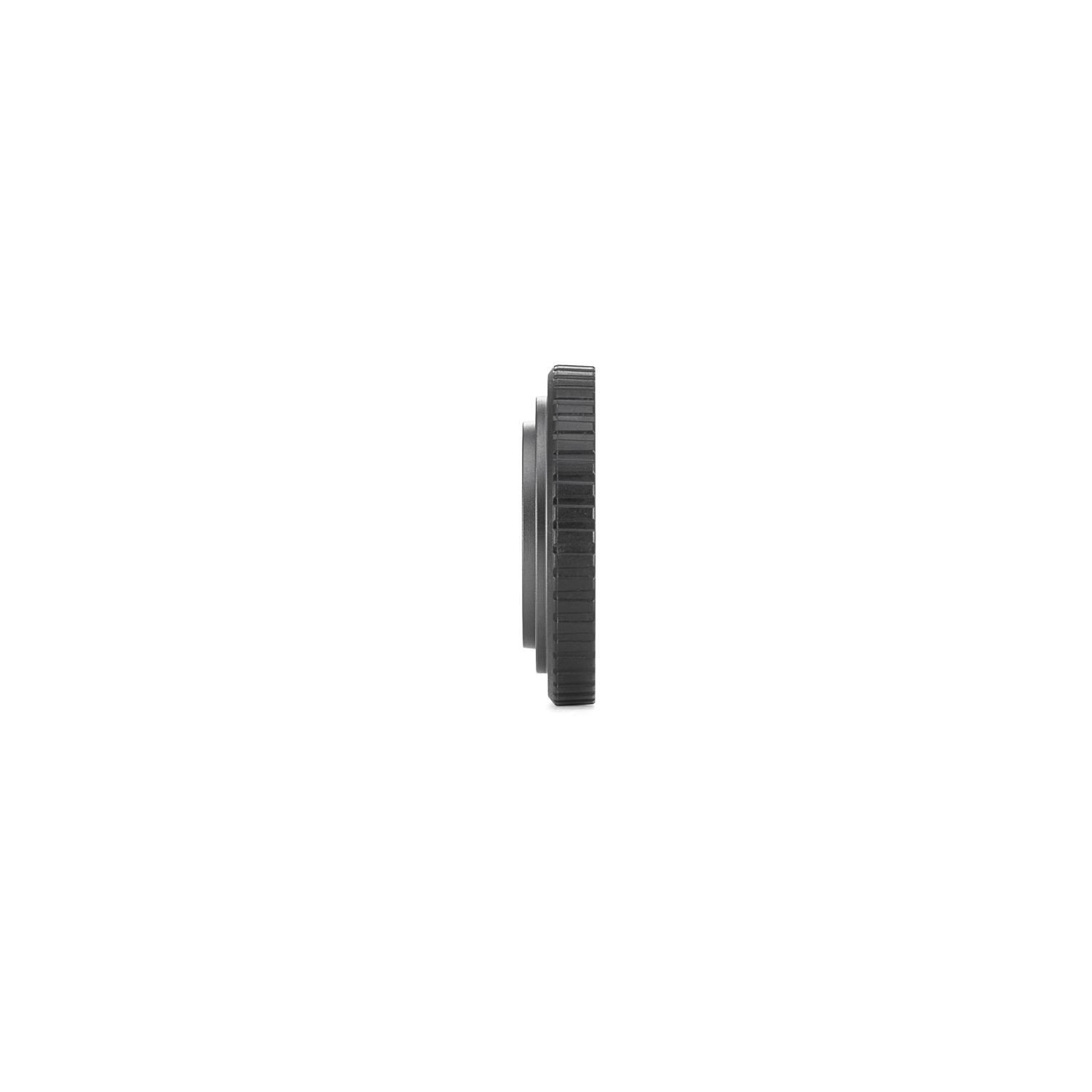 A black gear attached to a black ring, isolated on a white background.