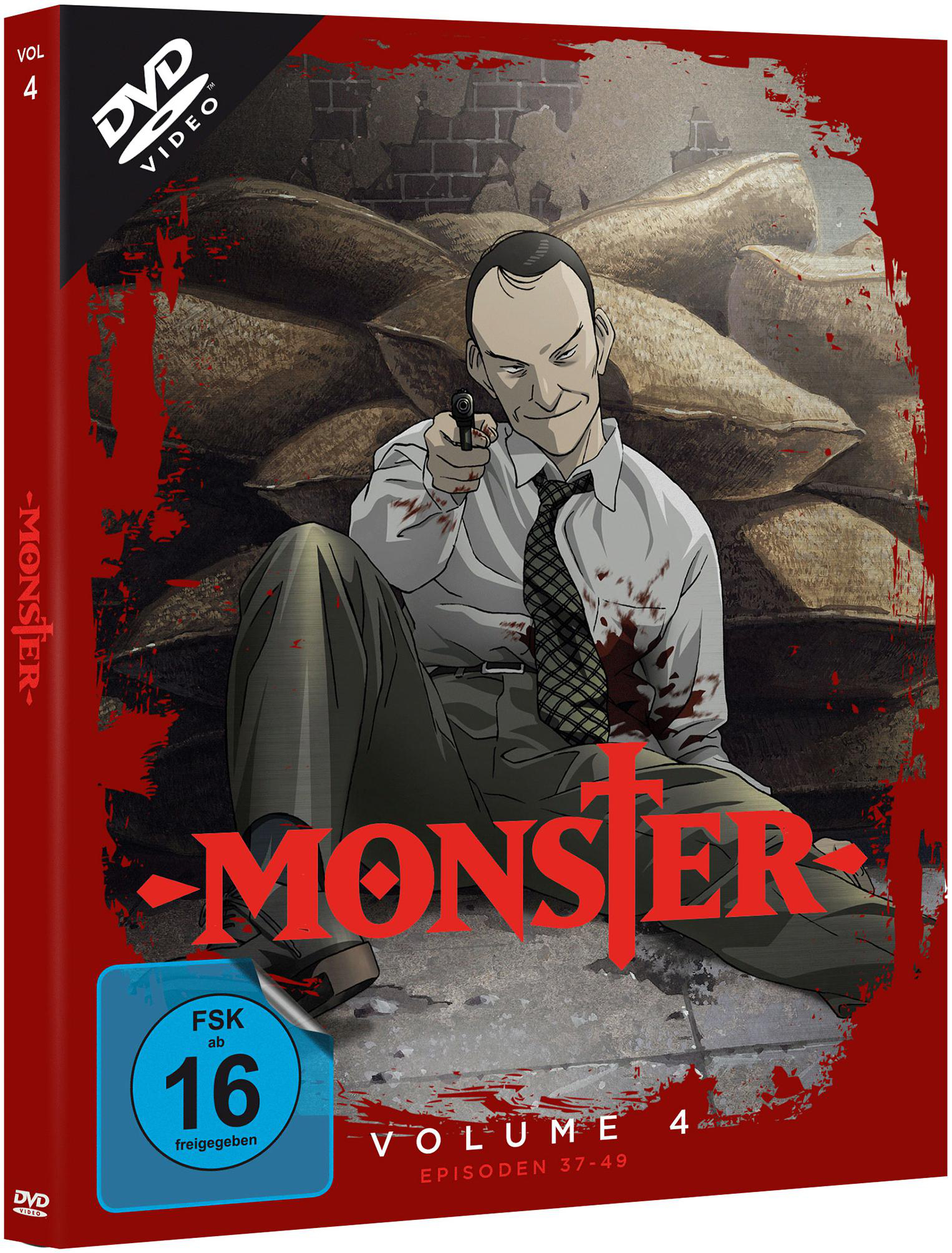 DVD-Hülle von Monster Anime. Ein Mann mit einer Pistole ist auf dem Cover.