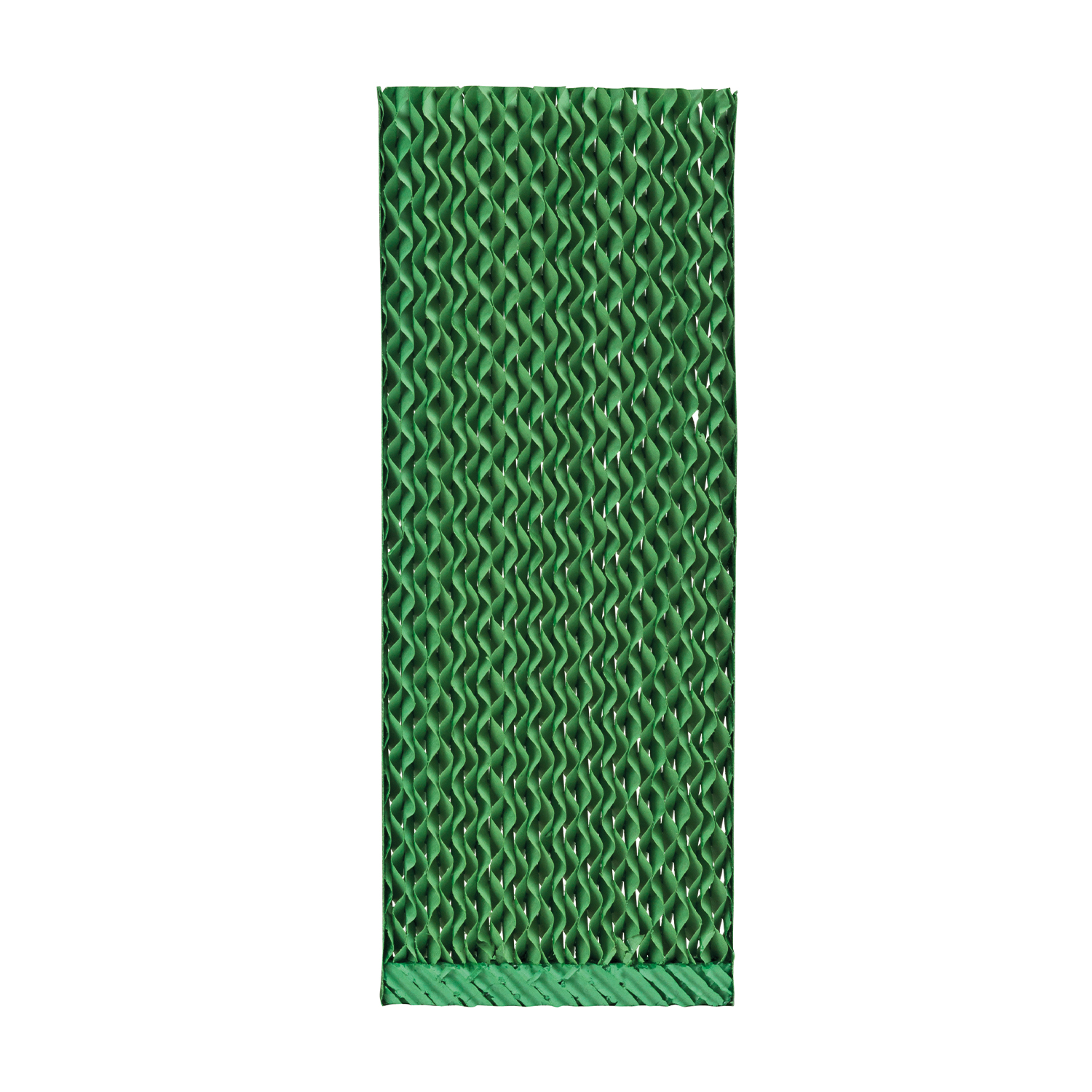 Pannello di raffreddamento verde con motivo ondulato. Ha una cornice verde.