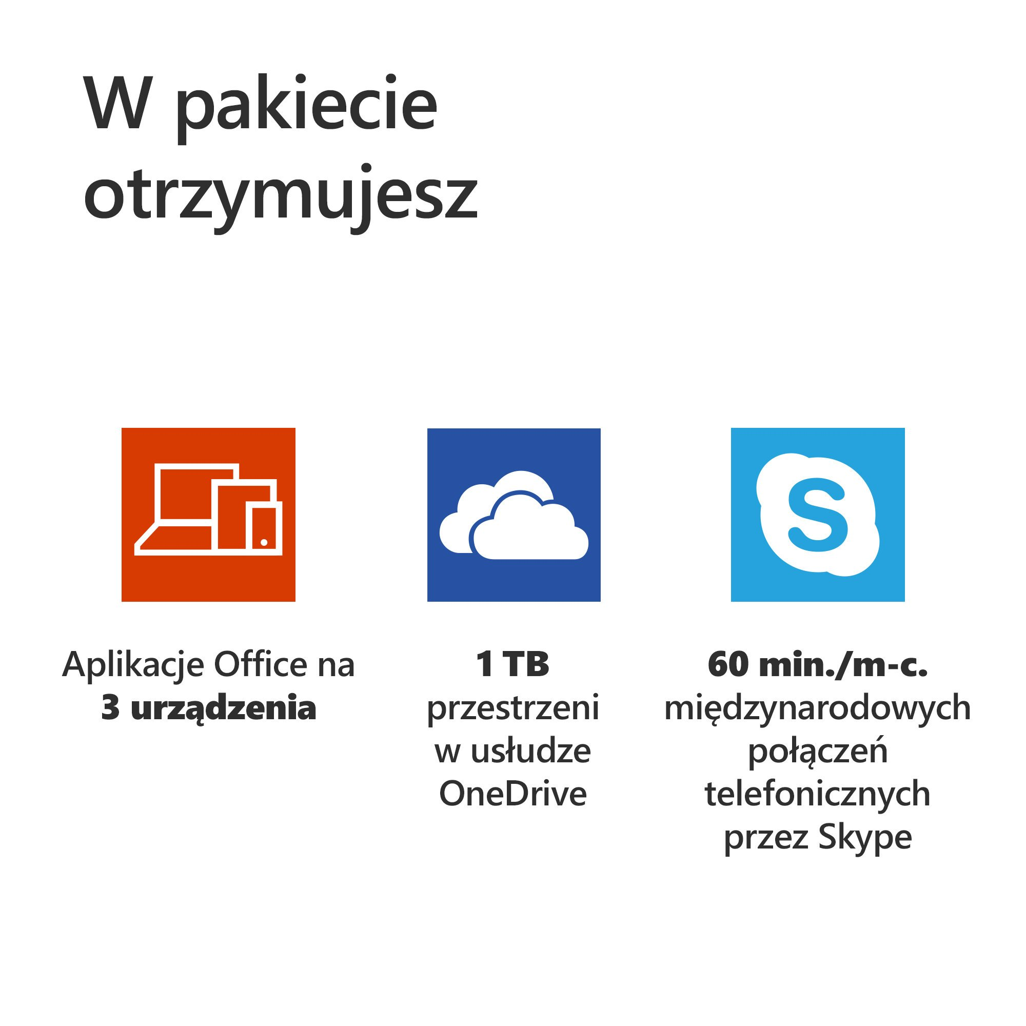 Subskrypcja Office 365 Personal 32/64 Bit PL 1 rok (PC/MAC)