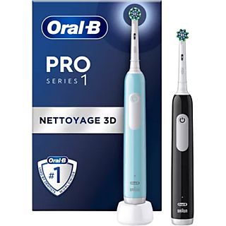 ORAL B Brosses à dents électriques Pro 1 Duo Bleu / Noir
