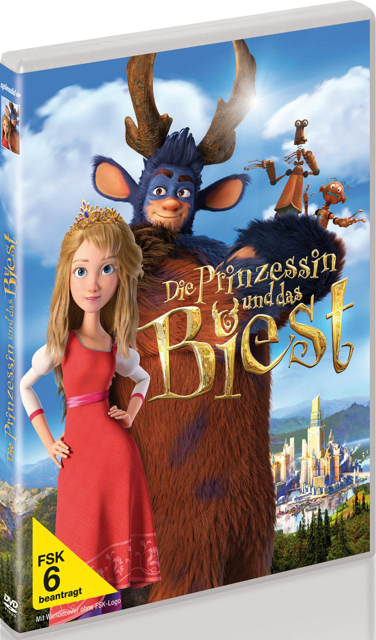 DVD-Cover von "Die Prinzessin und das Biest". Gezeigt werden eine Cartoon-Prinzessin und ein Biest.