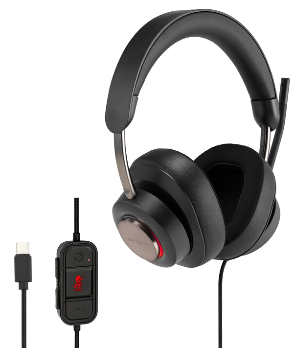 KENSINGTON H2000 USB Type-C vezetékes fejhallgató mikrofonnal, fekete (K83451WW)