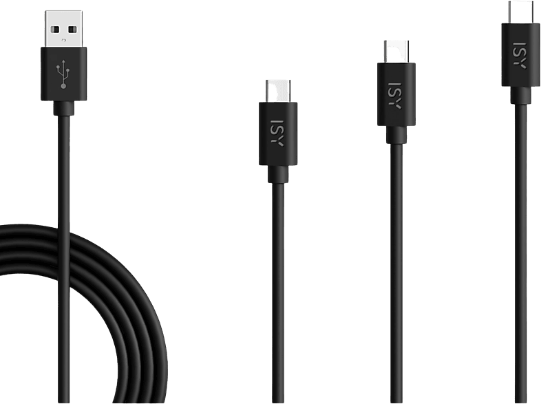 ISY Izb-543 Usb-c Kabel 2 M Zwart afbeelding