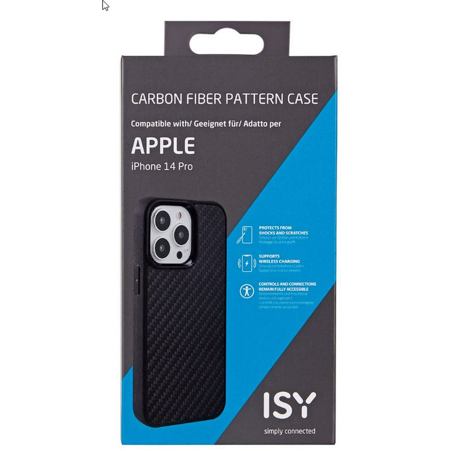 ISY Cover Carbon iPhone 14 Pro Noir (ISC-3723)