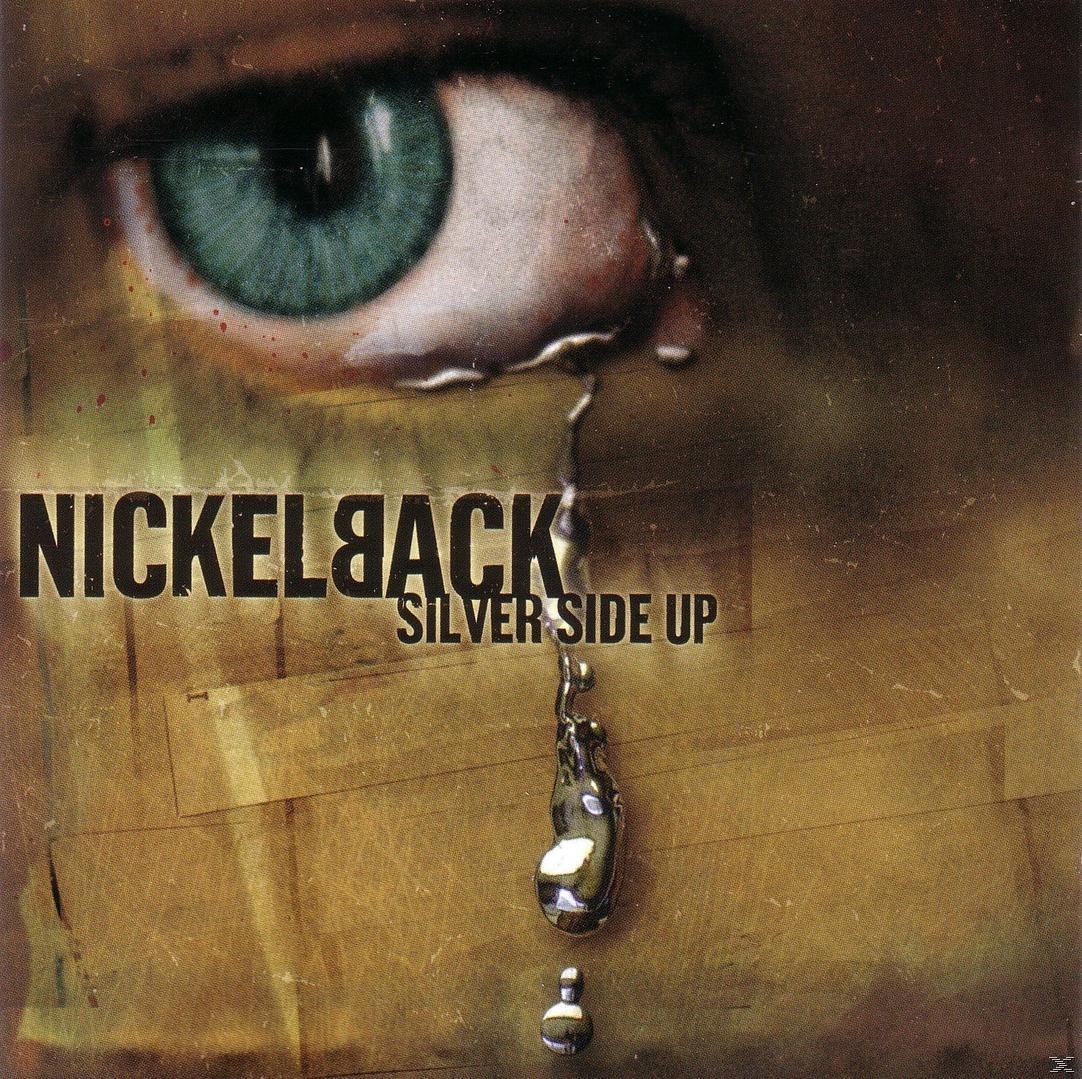 A Nickelback Silver Side Up albumjának borítója. Egy könnycsepp hullik egy türkiz színű szemből.