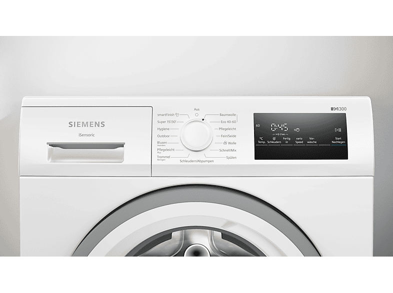SIEMENS WM14N12A iQ300 Waschmaschine (9 kg, 1400 U/Min., A)