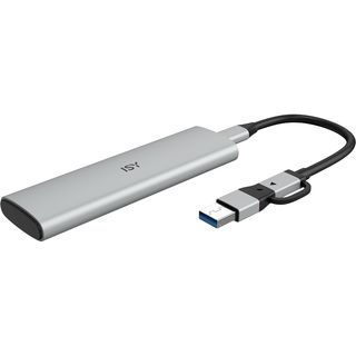 ISY ISE 1000-SV USB-C-behuizing voor M.2 NVMe-SSD Zilver
