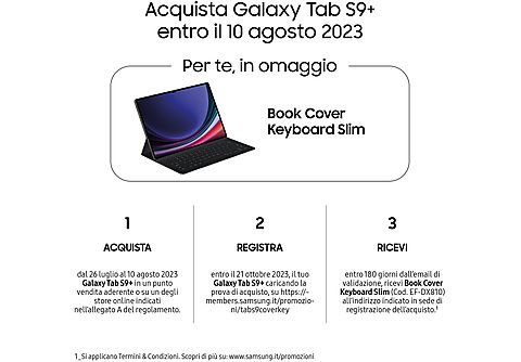 Tablet SAMSUNG Tab S9+ 12+512GB Wifi, 512 GB, 12,4 pollici