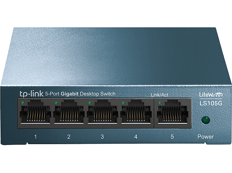 Switch - TP-Link LS105G , 5 puertos Ethernet, 10/100/1000 Mbps,