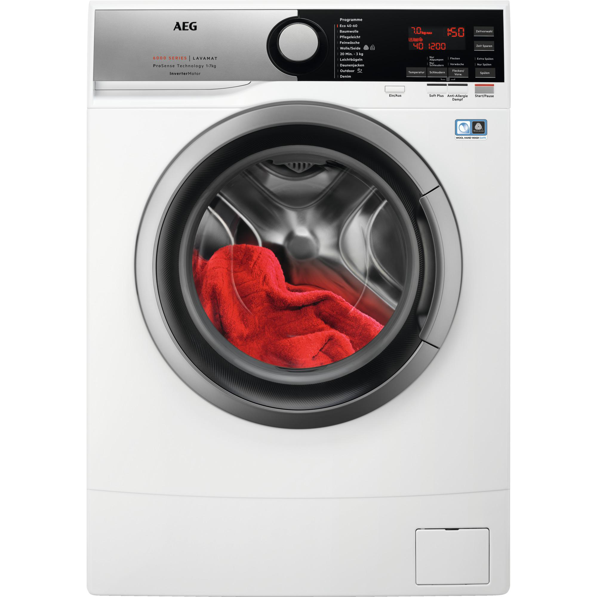 AEG L6SEA74470 6000 PROSENSE® Waschmaschine (7 kg, 1351 U/Min., B, Frontlader)