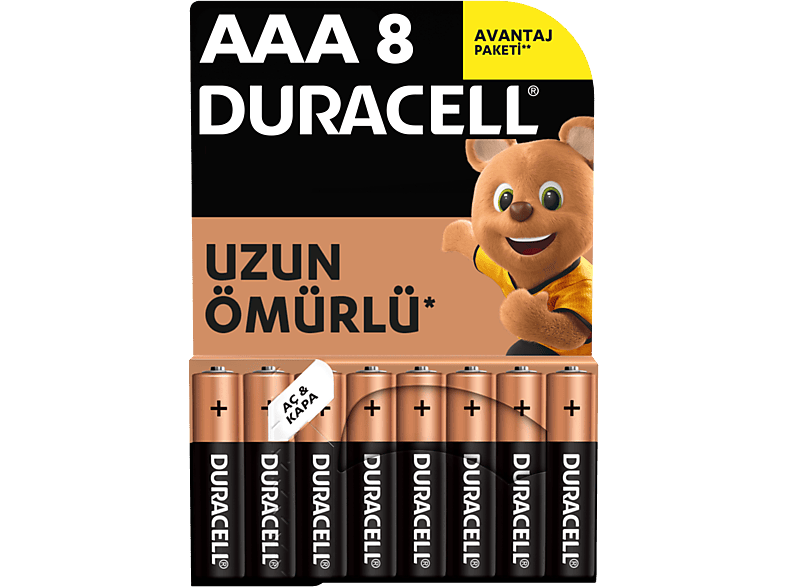 DURACELL Basic İnce Kalem Pil 8'li AAA