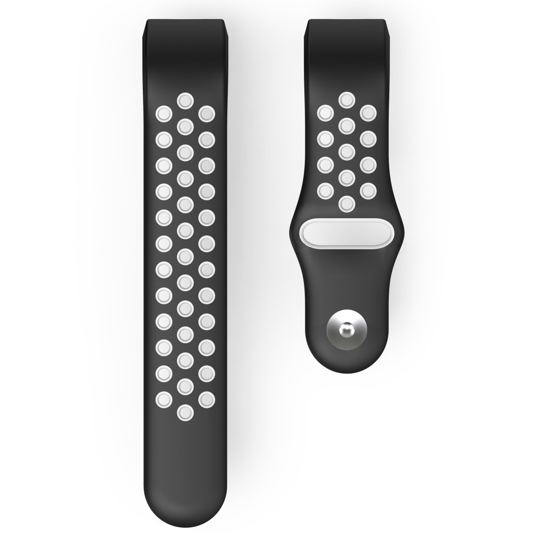 HAMA Fitbit, Ersatzarmband, Schwarz/Grau Sport,