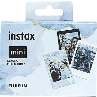 Película fotográfica - Fujifilm Kit 30 Film Mini Classic, Para Polaroid 300 y Instax mini, 30 unidades, 3 colores, Multicolor